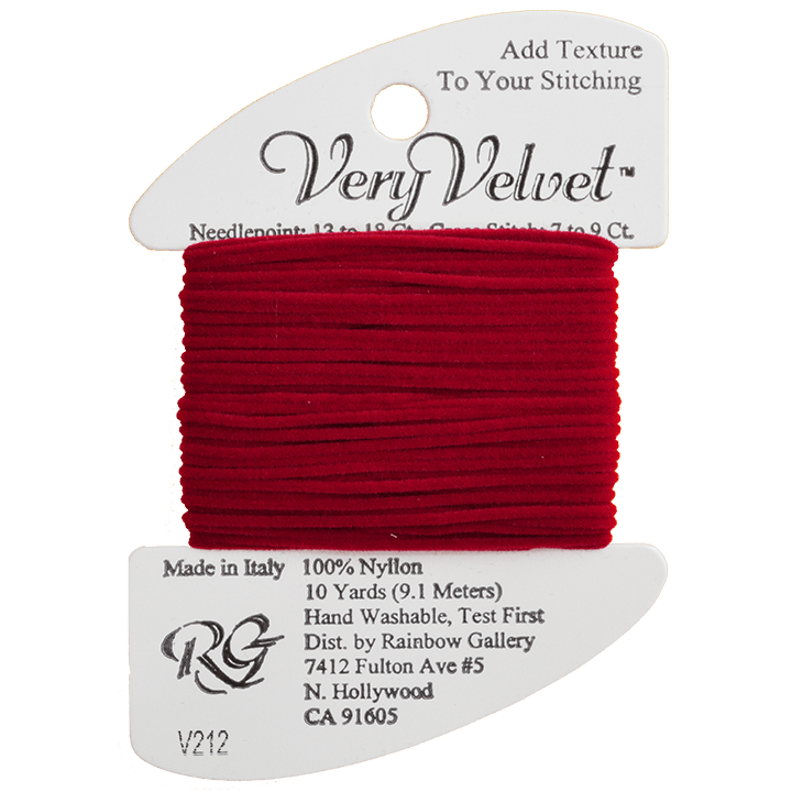 VELVET-V212 CHERRY RED — SMSTITCHES
